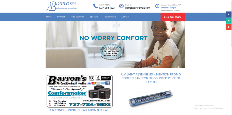 Barron’s Air Conditioning and Appliance Service