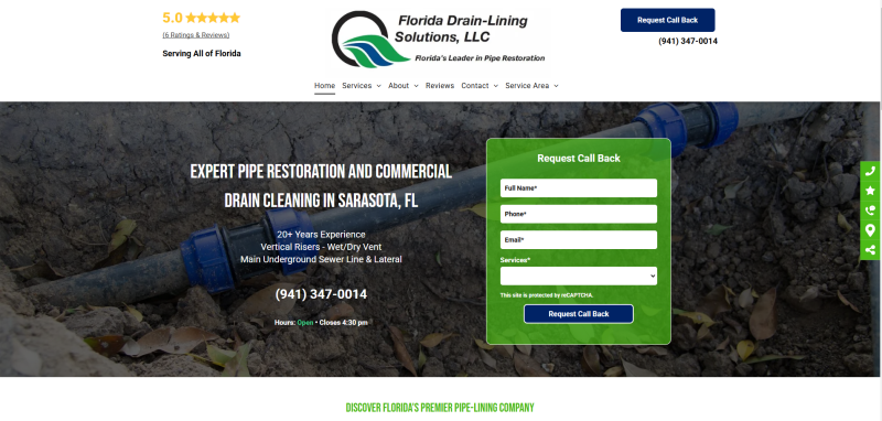 Florida Drain-Lining Solutions Florida Drain-Lining Solutions